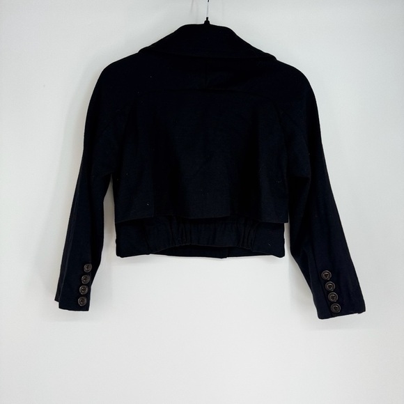 Marc Jacobs Wool Cropped Long Sleeve Front Button Up Collared Blazer - Picture 2 of 3